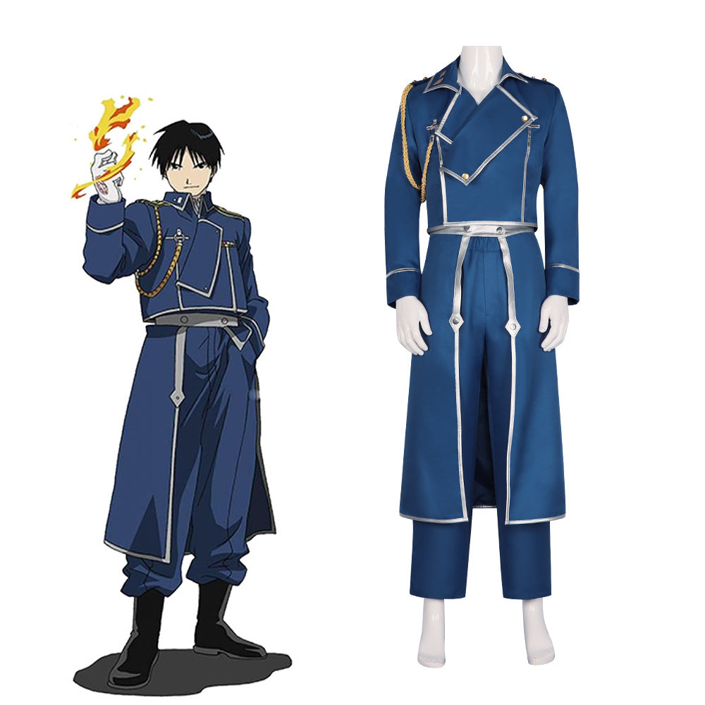 Roy Mustang Cosplay Costume - Fullmetal Alchemist Anime Outfit for Halloween and Performance - Halloweez