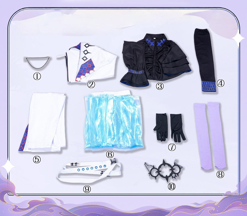 Vtuber Nijisanji Hero Group Hoshizora Crystal Pre-transformation Cosplay Costume - Halloweez