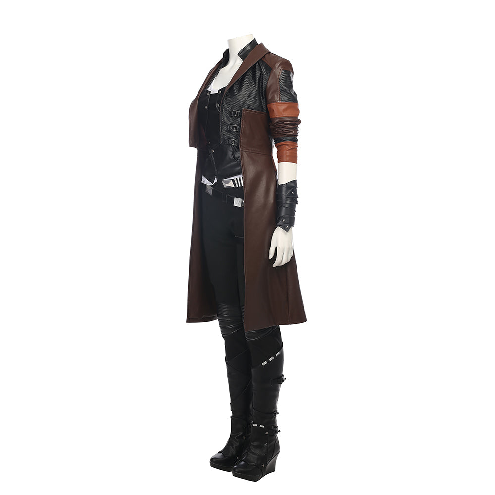 Gamora Cosplay Full Set Outfit, Marvel Guardians of the Galaxy Vol.2 Same Style Coat, Women Movie Cosplay Costume for Halloween Party - Halloweez