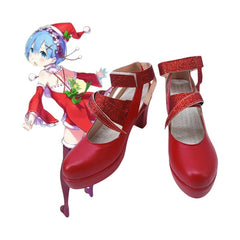 Re:Zero Rem Christmas Cosplay Shoes for Anime Conventions and Performances - Halloweez