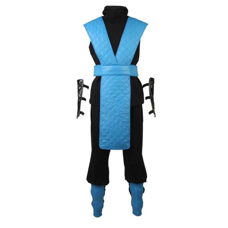 Halloweez Sub-Zero Cosplay Costume - Authentic Ninja Blue Fighter Outfit with Mask