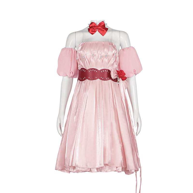 New Century Evangelion Asuka Flower Language Cosplay Costume - Ayanami Rei Off-Shoulder Dress - Halloweez