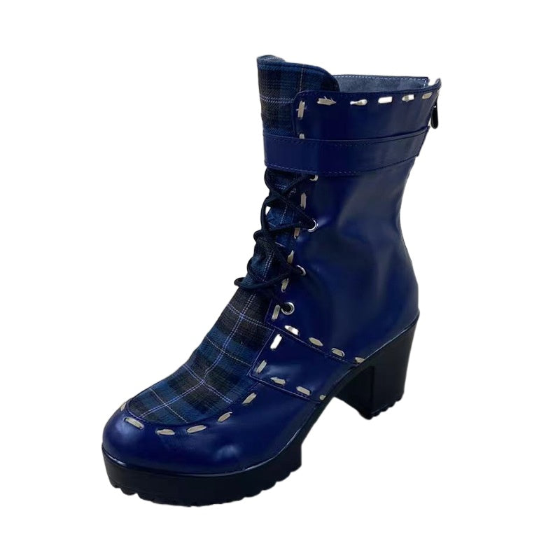 1862 Hololive Blue Journey Cosplay Shoes for Houshou Marine, Hakui Koyori, Shiranui Flare - Halloweez