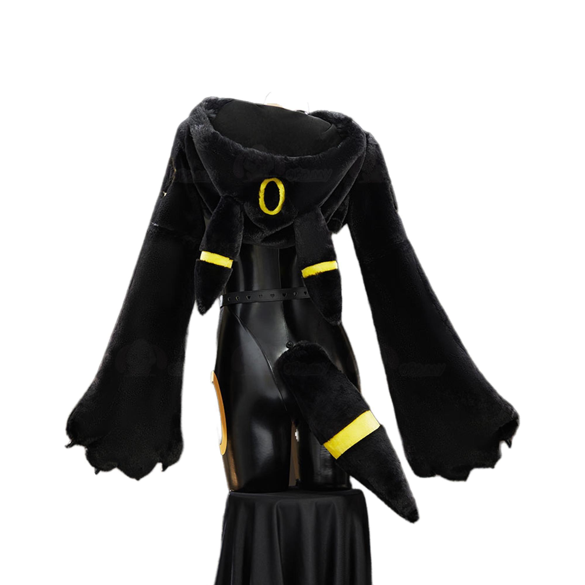 Umbreon Kigurumi Cosplay Bodysuit with Paws Hoodie Anime Costume - Halloweez