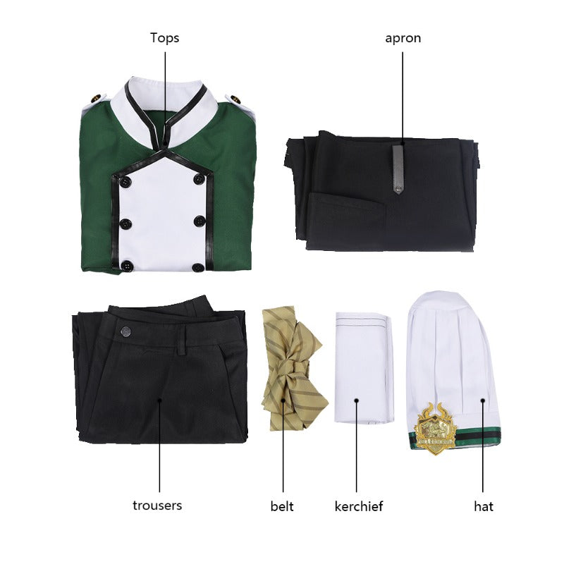 Halloweez NRC Chef Silver Cosplay Costume Set - Customized for Your Perfect Fit