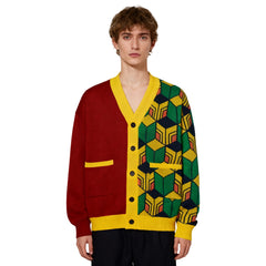 Kamado Tanjirou Cosplay Sweater: Unisex V-Neck Cardigan