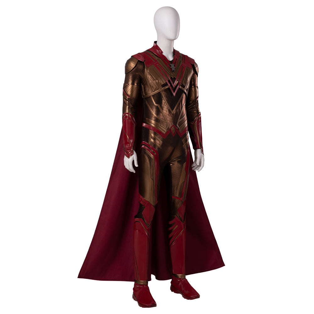 Halloweez Adam Warlock Cosplay Outfit - Detailed Jumpsuit with Red Everak Armor for Men