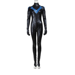 Halloweez Dick Grayson Arkham City Cosplay Costume for Men - Complete with Bodysuit and Shoe Covers