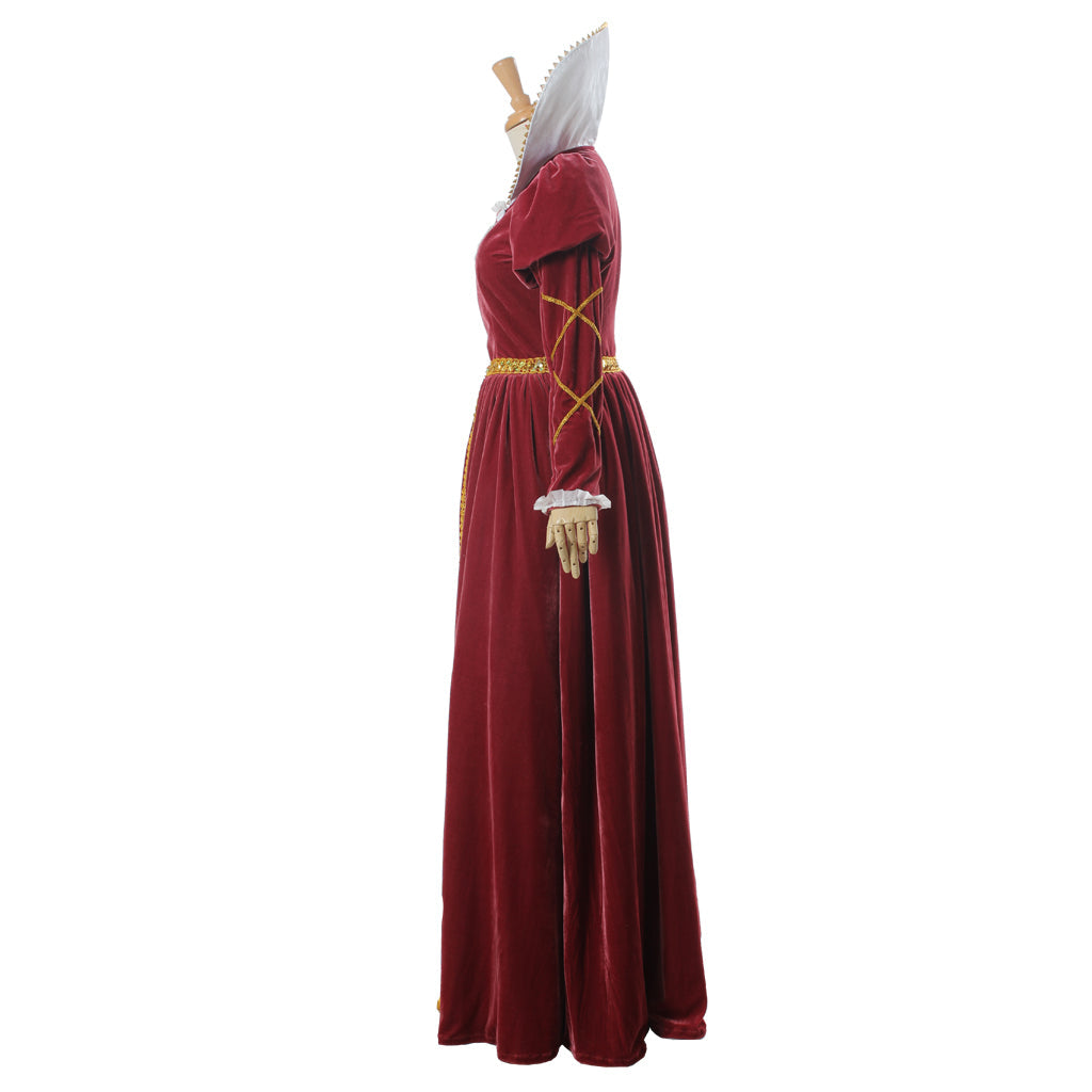 Elegante vestido victoriano de Halloween: disfraz de reina medieval renacentista para fiestas góticas