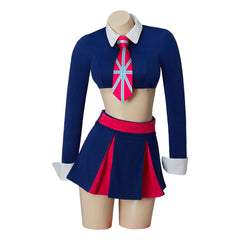 Kawaii Cheer Squad Look: Cheerleader Crop Top and Skirt Set