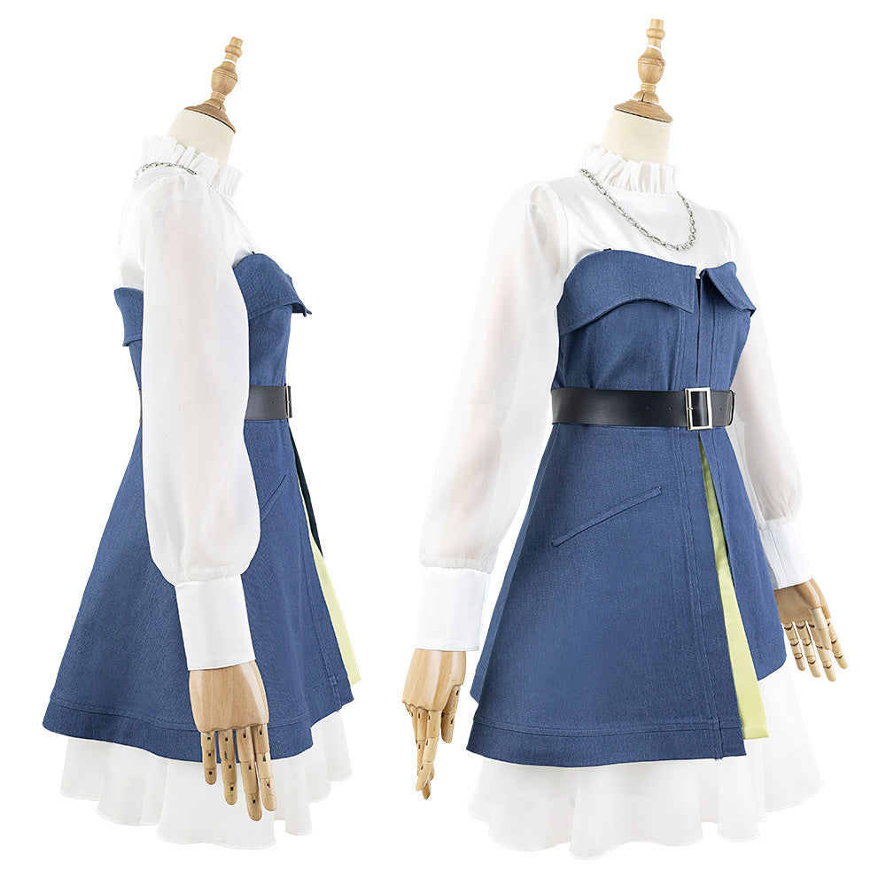 BanG Dream! mygo!!! Shiina Taki Cosplay Costume Anime Denim Dress Set - Halloweez