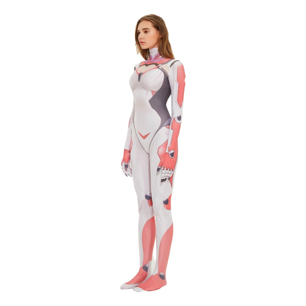 King Daji Cosplay Costume Pink Time Skin Sexy Tight Performance Clothing for Honor of Kings Fans - Halloweez
