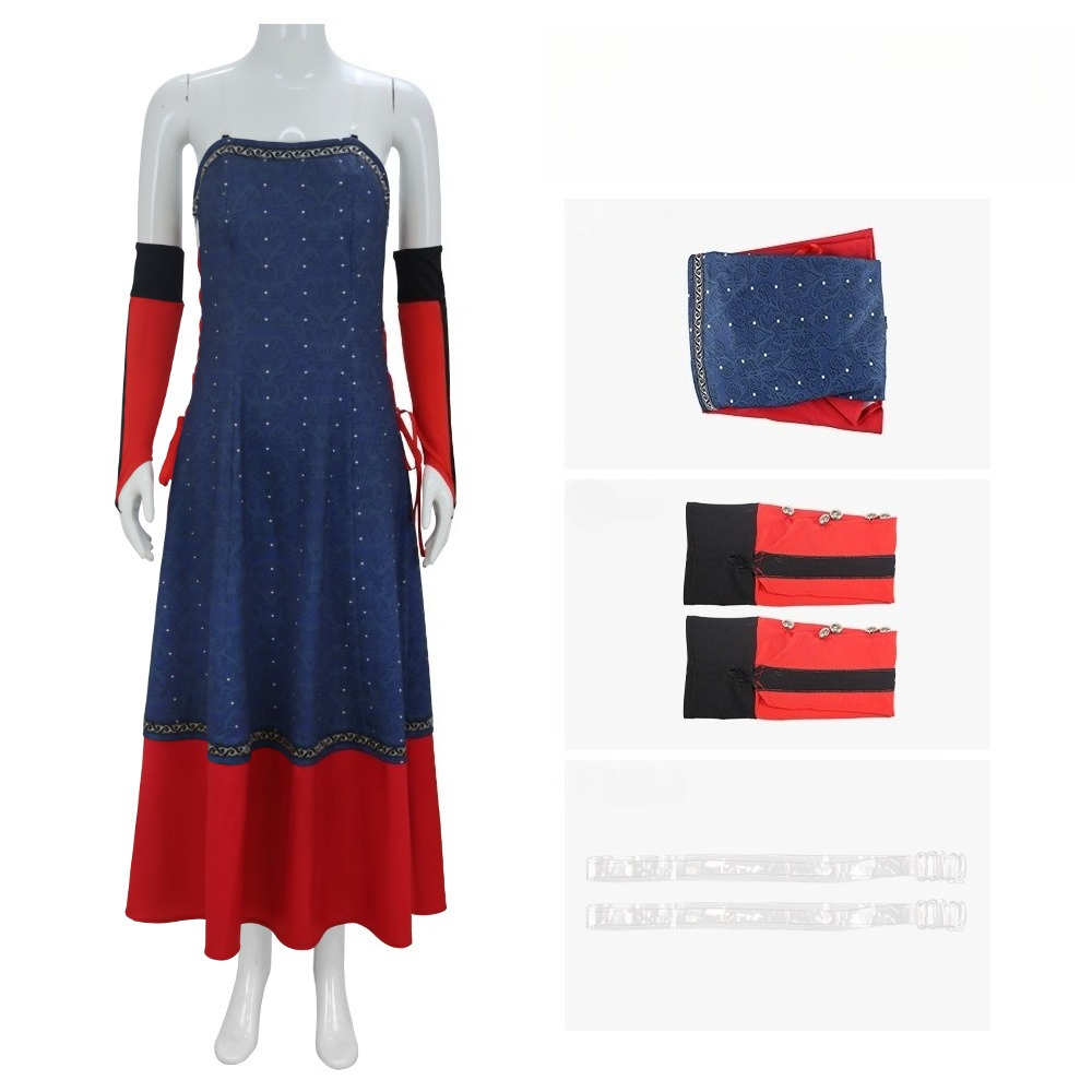 The Witcher Triss Merigold Cosplay Dress Halloween Roleplay Costume Full Set - Halloweez