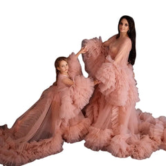 Parent-Child Mesh Dress Party Birthday Photo Maternity Tulle Skirt Wholesale Drop Shipping Puffy Wedding Dress Cosplay Costume - Halloweez