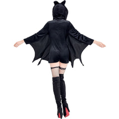 Halloweez Gothic Bat Costume for Adults - Plus Size Halloween Witch Batman Cosplay Party Outfit