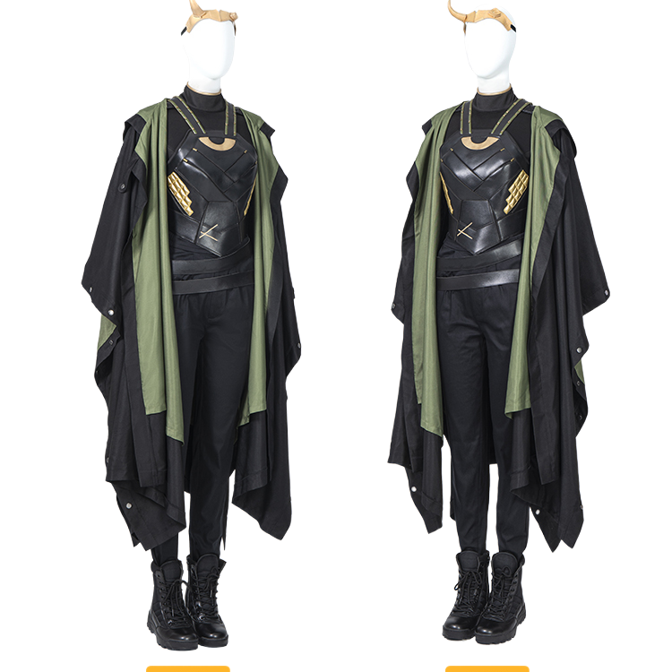 Lady Loki Cosplay Costume Full Set Upgraded Version - Drax Loki Season 1 Female Loki Cosplay Outfit Custom Cosplay Costume - Halloweez
