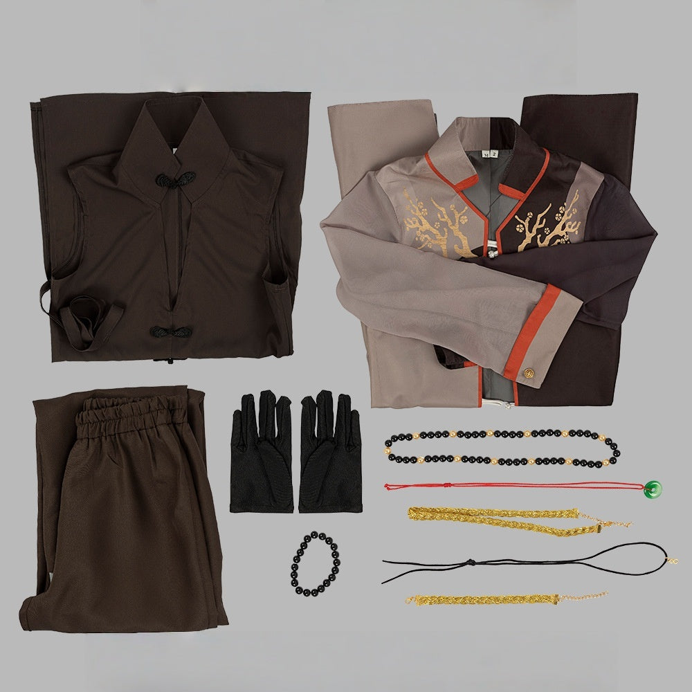 18TRIP Game Deer Gift Light Black Mafia District Chief Cosplay Costume Anime Men and Women Color Matching Suit - Halloweez