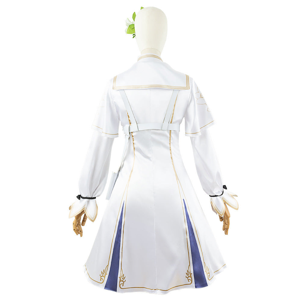 Blue Archive Ako Tendo Cosplay Costume White Dress Anime Cosplay Outfit - Halloweez