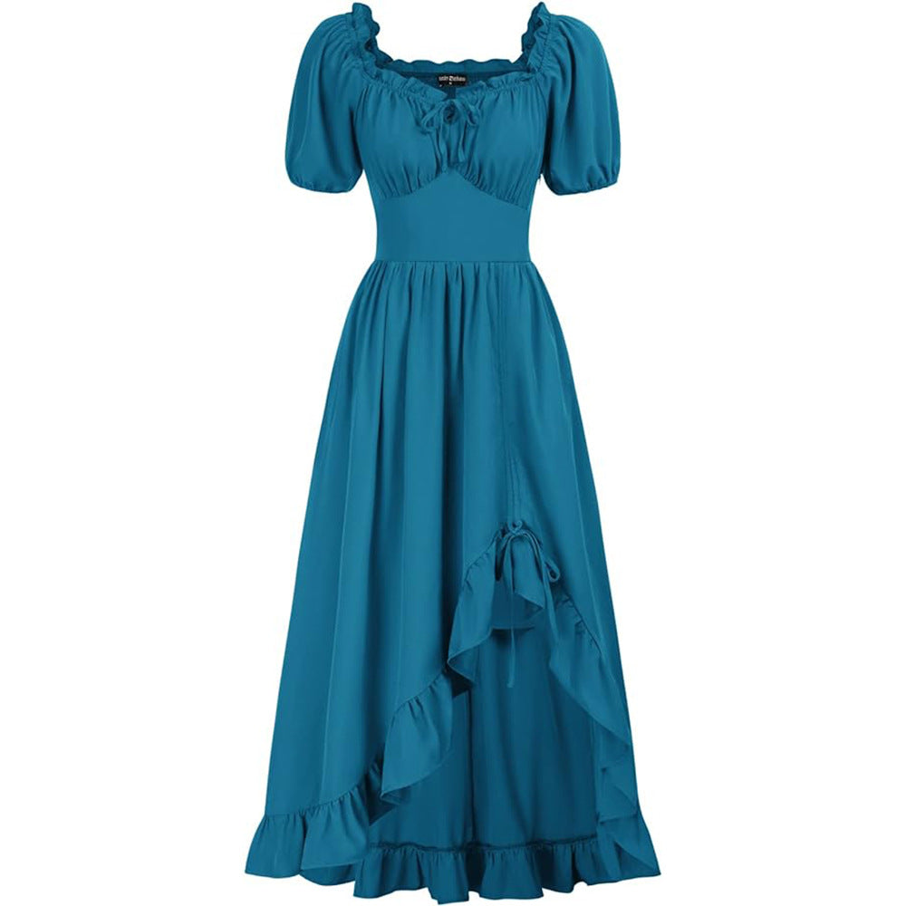 Medieval New Retro Irregular Dress Renaissance Stage Costume Women's Dress