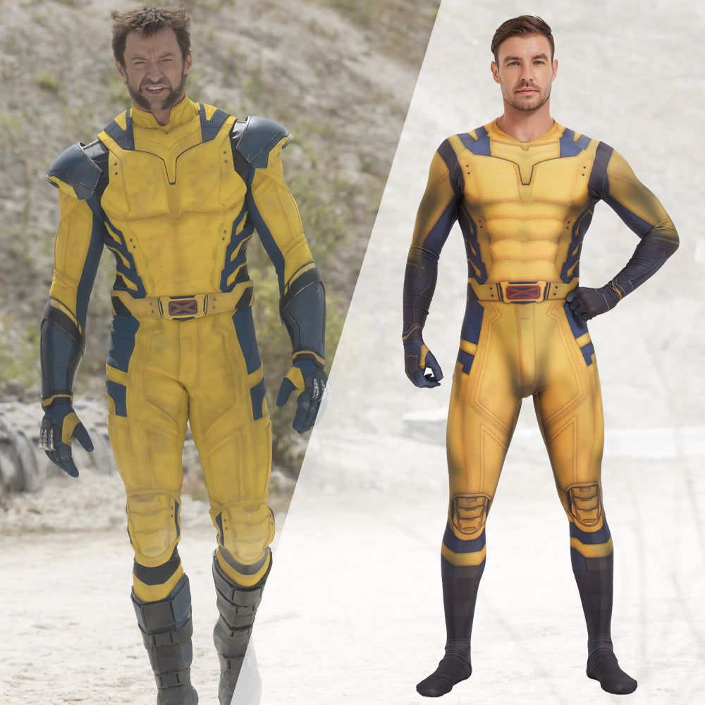 Deadpool and Wolverine Cosplay Costume Anime Tight Suit for Deadpool 3 Movie - Halloweez