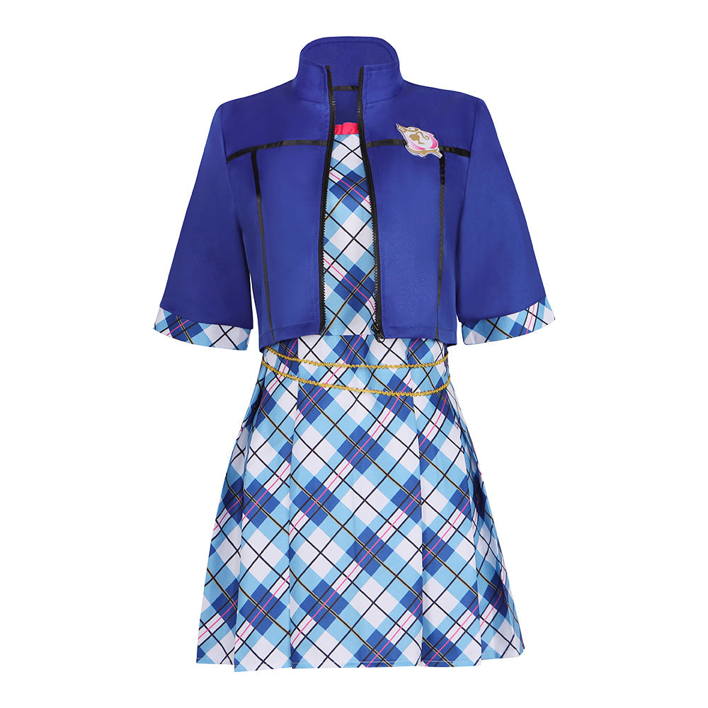 Princess Charm School Ella Cosplay Costume - Uniform Halloween Stage Outfit - Halloweez