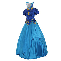 Fairy Tail Juvia Lockser Cosplay Costume - Blue Lolita Party Dress - Coscosmos