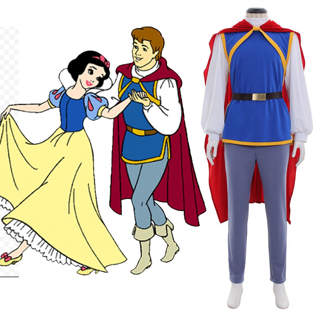 Fairy Tales Prince Charming Cosplay Costume | Men’s Outfit with Cloak Full Set for Halloween & Carnival - Coscosmos