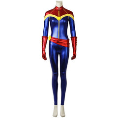 Halloweez Captain Marvel Cosplay Costume - Avengers Themed Jumpsuit for Halloween