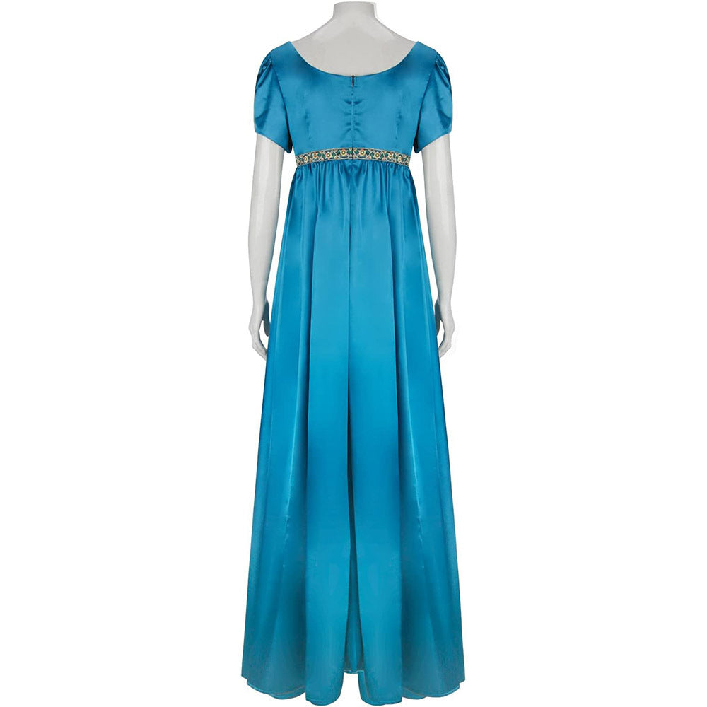 Bridgerton Kate Sharma Character Role Play Dress Two-piece Set Regency Retro Costume - Halloweez