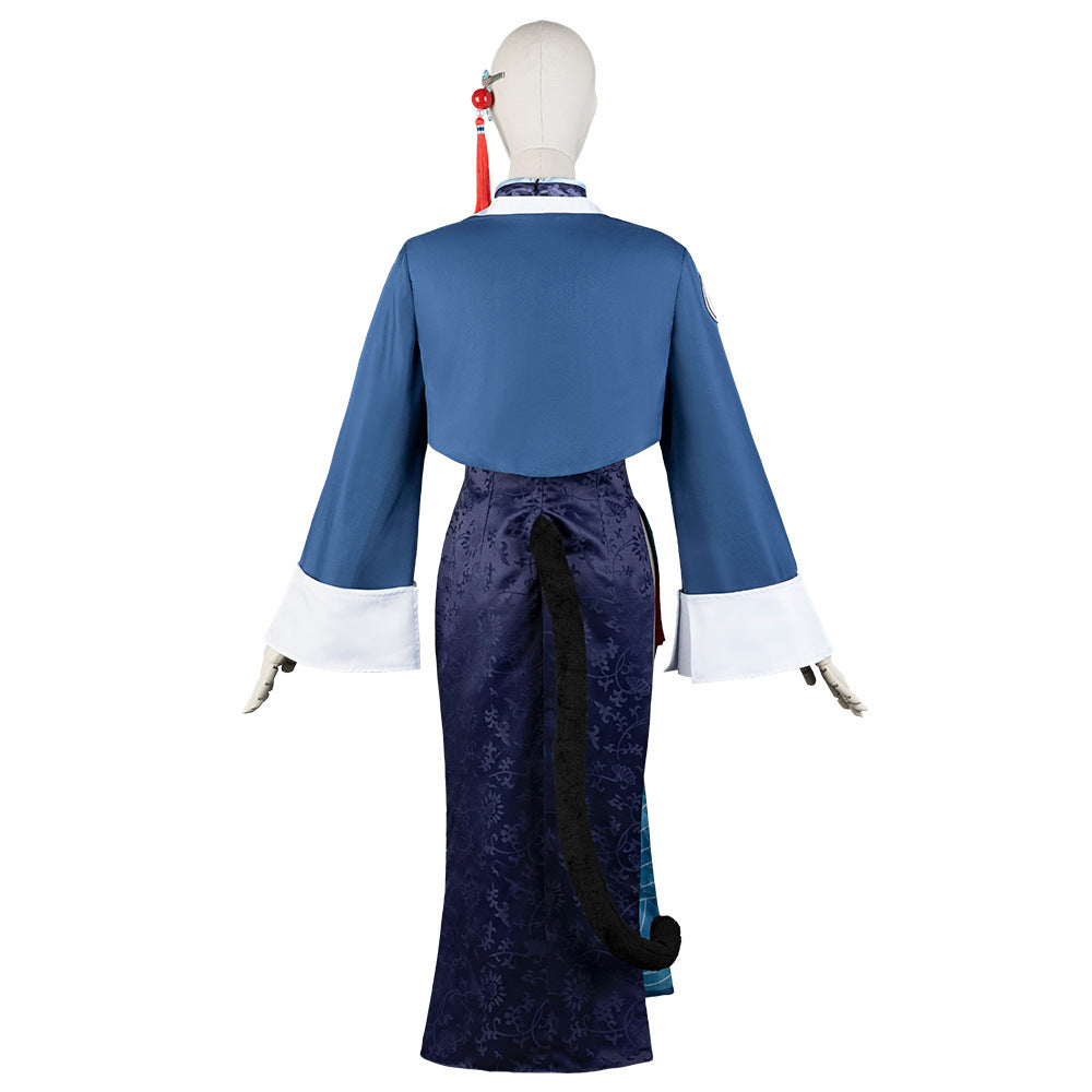 Blue Archive Kaguya Qipao Cosplay Dress - Anime Game Costume - Halloweez