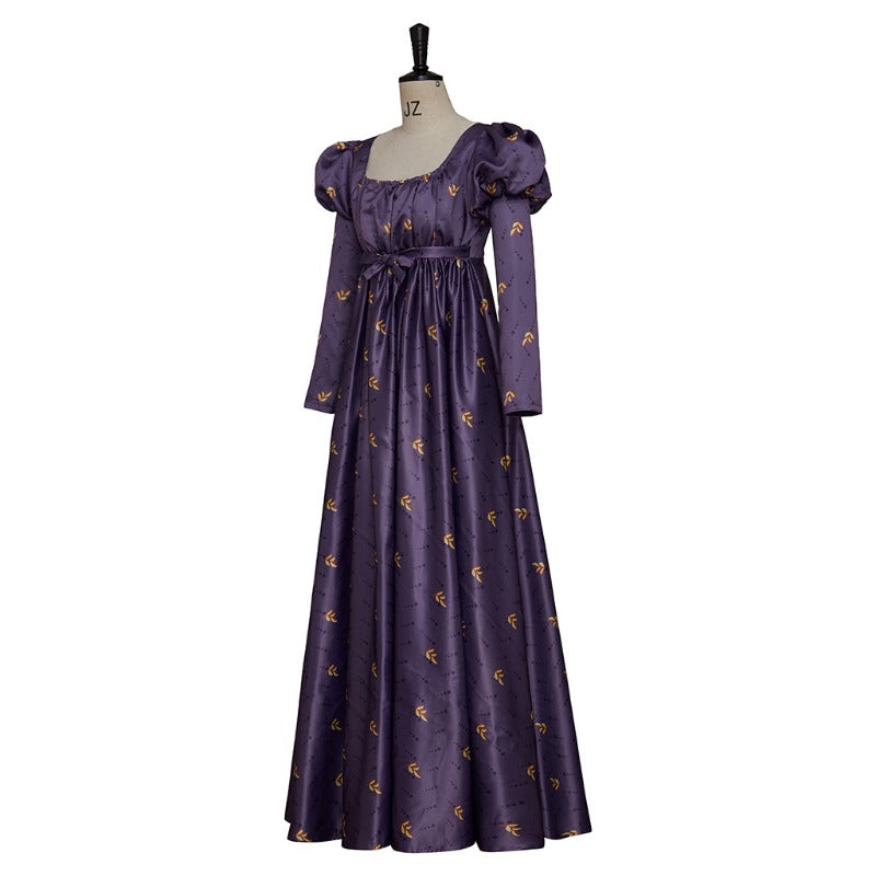 Elegant Halloweez Vintage Regency Dress with Intricate Floral Embroidery for Women's Cosplay