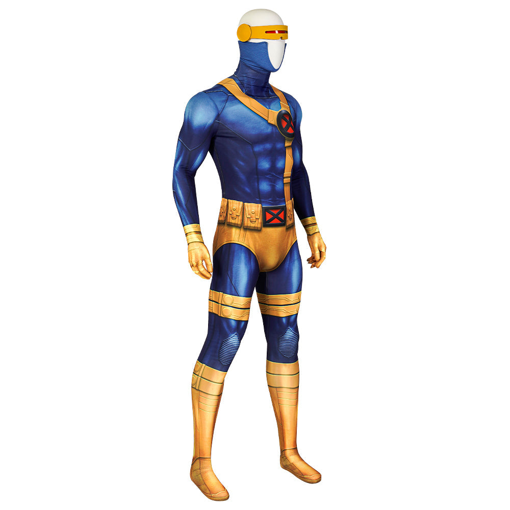 Halloweez X-Men Cyclops Adult Men's Jumpsuit - Scott Summers Superhero Bodysuit