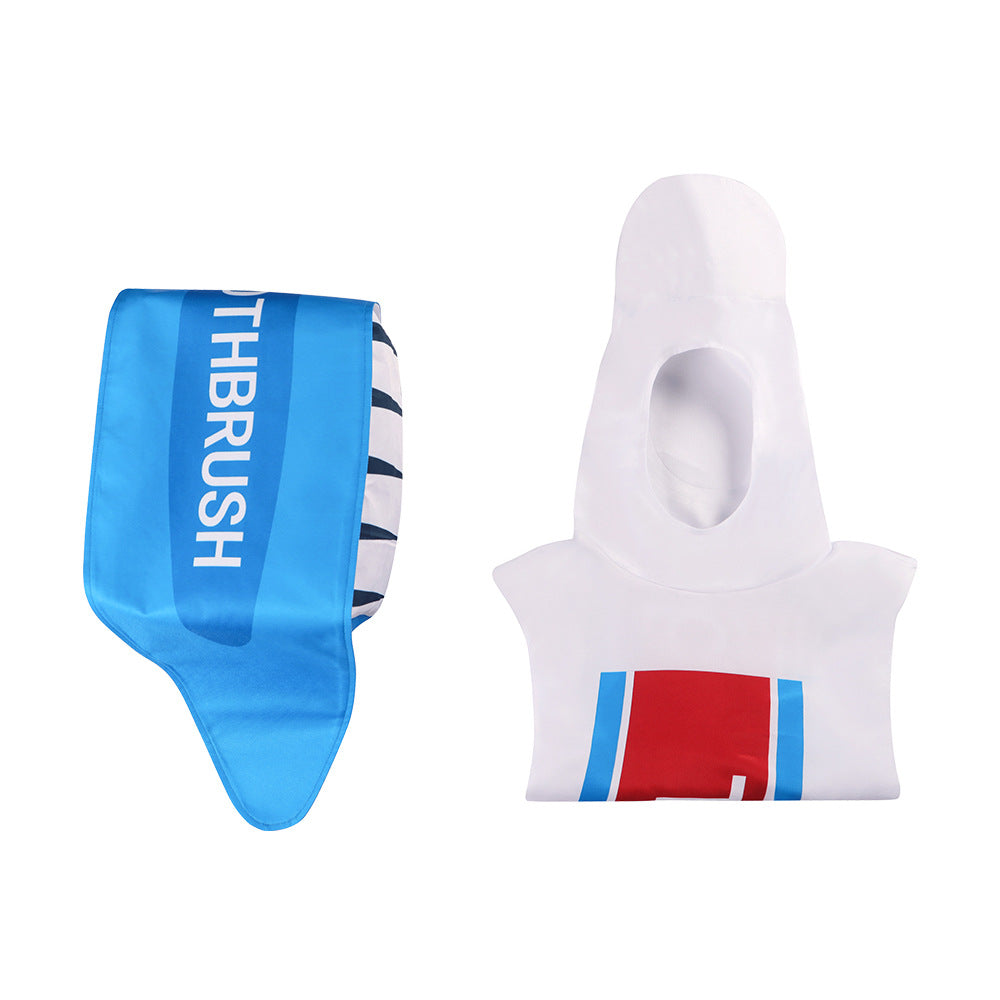 2023 Toothpaste Toothbrush Cosplay Costume Funny Couple Role Play Halloween Performance Outfit - Halloweez