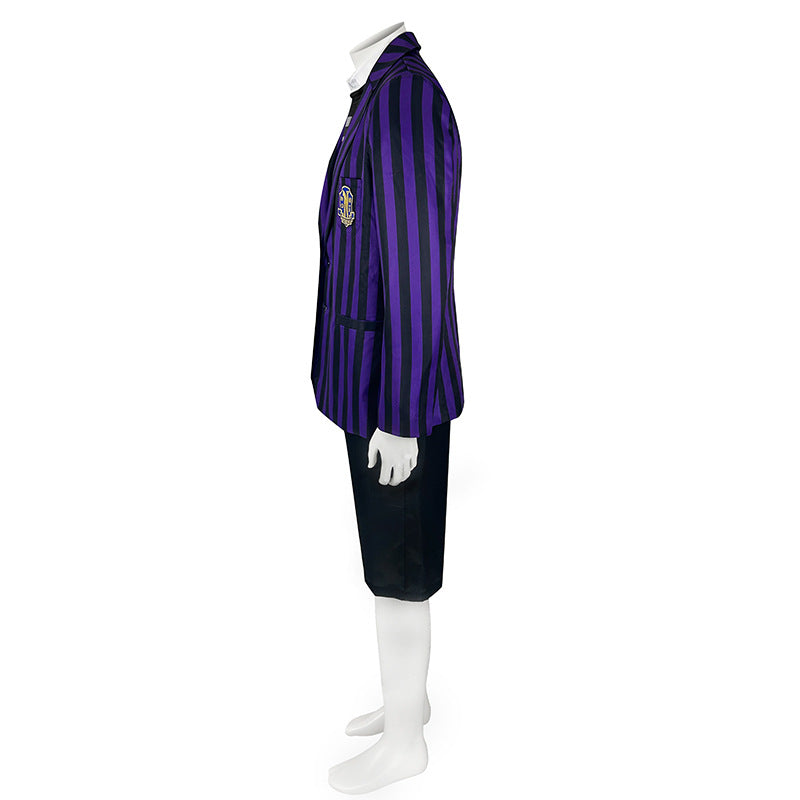 Wednesday Season 2 Pugsley Addams Cosplay Costume - The Addams Family TV Show Outfit - Halloweez