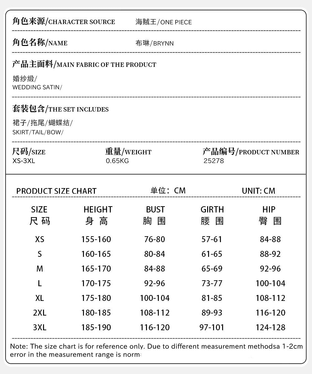 Charlotte Pudding Cosplay Costume One Piece Wedding Dress Cosplay Outfit for Halloween Anime Convention