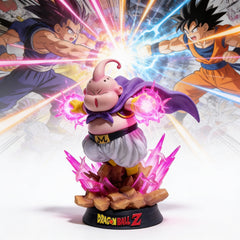 Premium Collectible Figure of Majin Buu in Kaioken Blast Pose with Light-Up Feature