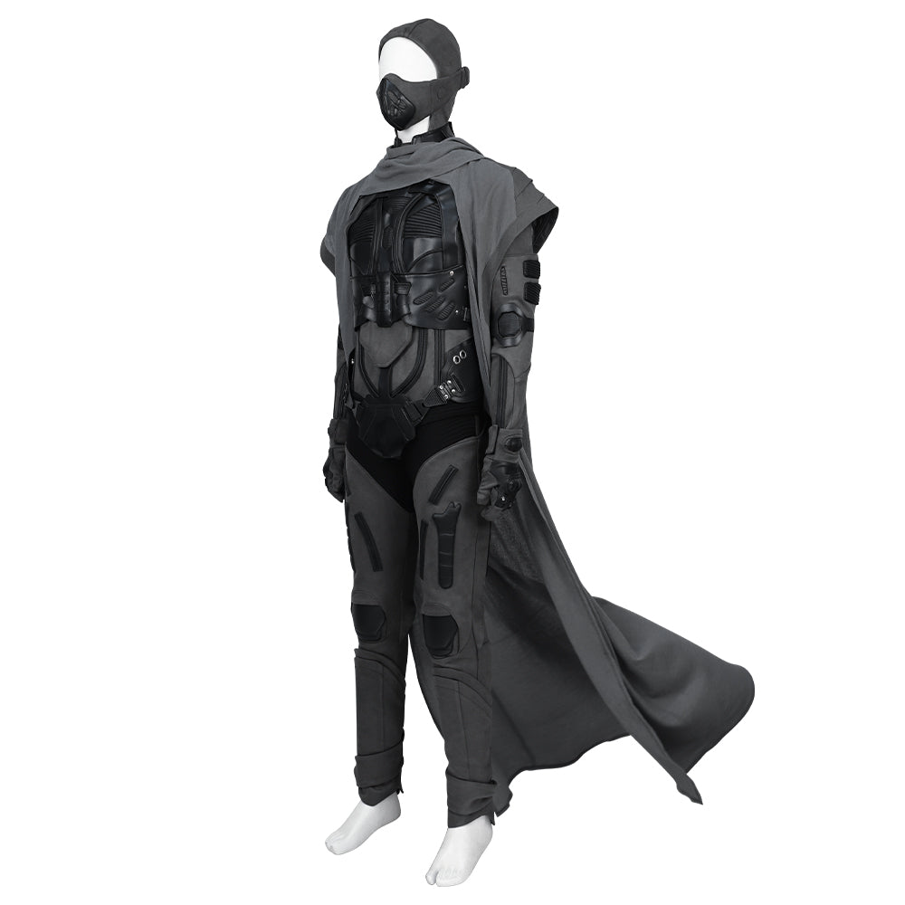 Halloweez Dune Man Cosplay Costume with Jumpsuit, Vest & Accessories