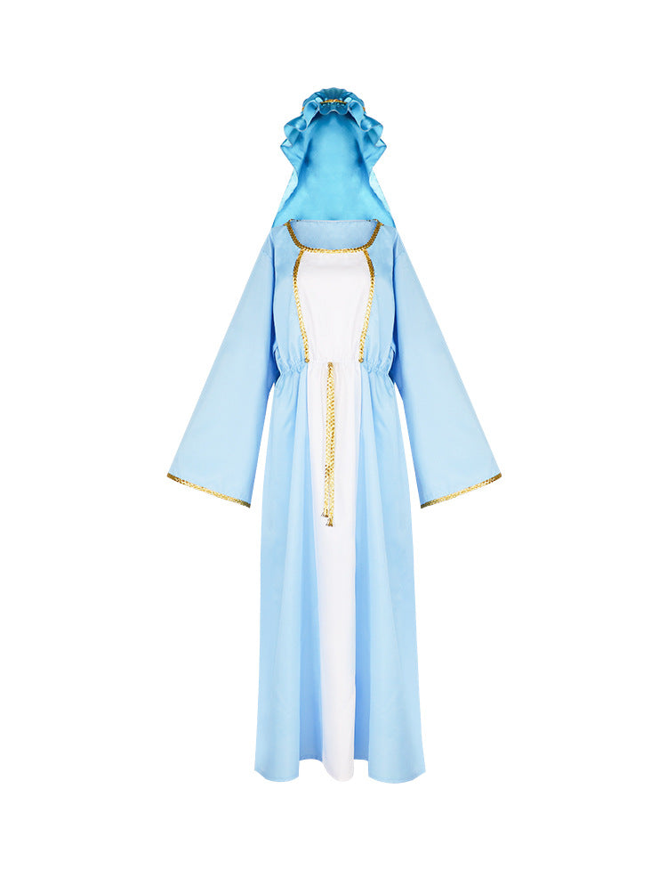 Halloween Arabic Costume Adult Men Women Cos Middle East Dubai Elder Long Robe Shepherd Clothing