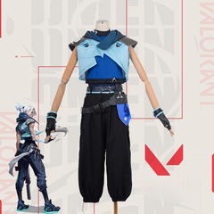 Ready Stock Jett Valorant Cosplay Costume Full Set With Kunai Prop Healer Outfit
