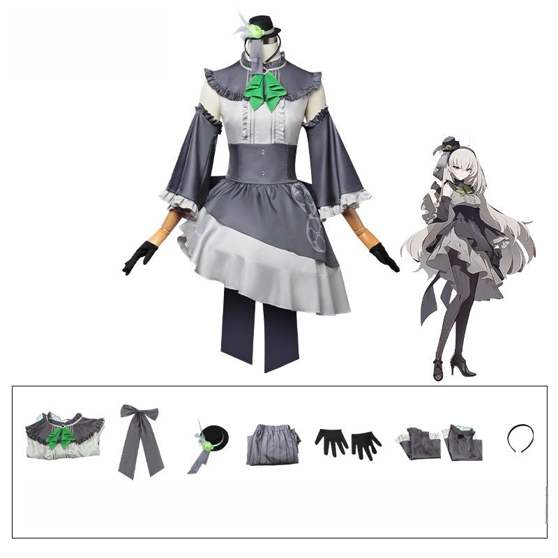 Blue Archive Cosplay Costume - Mine, Utazumi Sakurako, Mari Lolita Dress - Halloweez