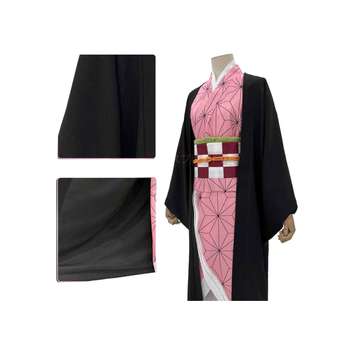 Official Nezuko Kamado Demon Slayer Corps Uniform Kimono Cosplay Costume