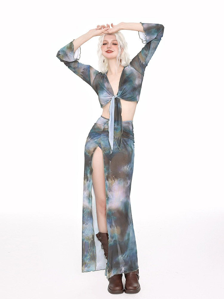 Rainbow Series Dopamine Swimsuit 2026, Retro Leopard One-Piece, Tankini & Micro Bikini, Sexy Slim Swimwear With Flowy Maxi Dress, Small Bust Push Up Beachwear - Halloweez
