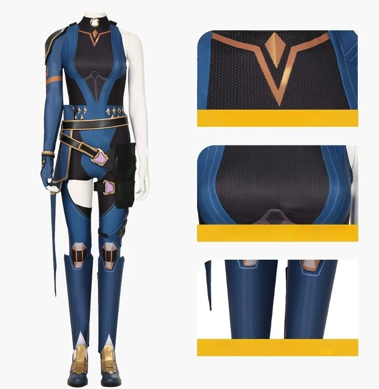 Valorant Reyna Cosplay Full Set, Game Character Reyna Costume Women, Halloween Party Outfit Full Cosplay Suit - Halloweez