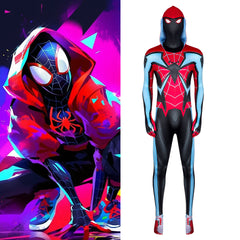 Halloween Cosplay Costume Children's Jumpsuit Hooded Suit Miles Adult Male Gwen Spider-Man Bodysuit - Halloweez
