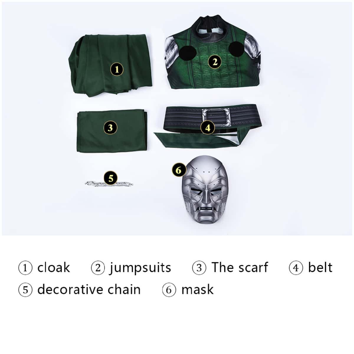 Avengers 5 Doomsday Doctor Doom Cosplay Costume, Custom High-end for Halloween & Comic Con - Halloweez