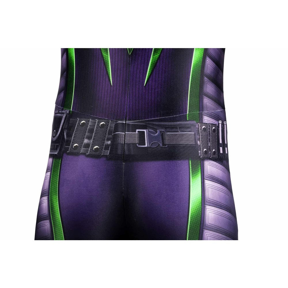 Marvel Spider-Man Miles Morales Purple Reign Suit - Agatha the Witch Cosplay Costume - Halloweez