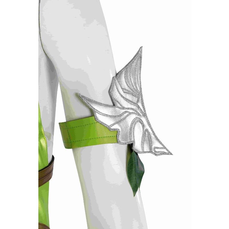 FF14 Nophica Cosplay Costume - Green Long Dress for Halloween & Party - Coscosmos