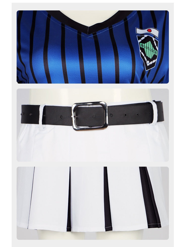 Blue Lock Anri Teieri Cosplay Costume Cute Cheerleader Dress for Women - Halloweez
