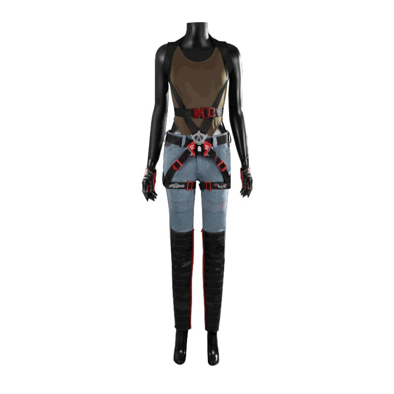 Halloweez Palmer Punk Cosplay Costume - Complete Set with Shirt, Pants, Coat, Belts, Boots