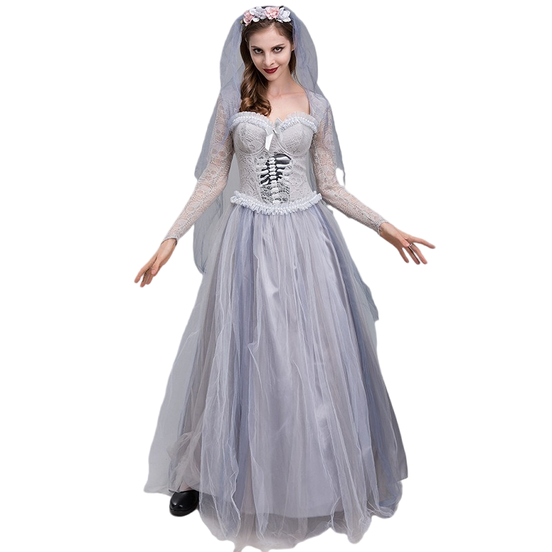 New Halloween Costume – Horror Ghost Bride Dress, Zombie Outfit for Cosplay, Themed Parties & Performances - Halloweez